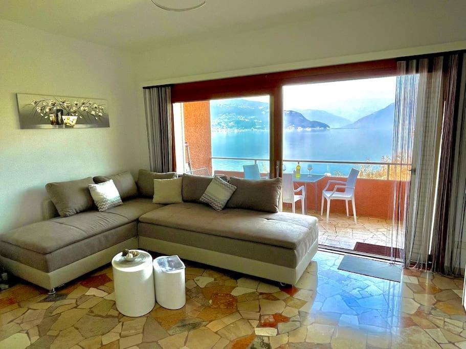Ferienwohnung Studio Belvedere Brezzo Dış mekan fotoğraf